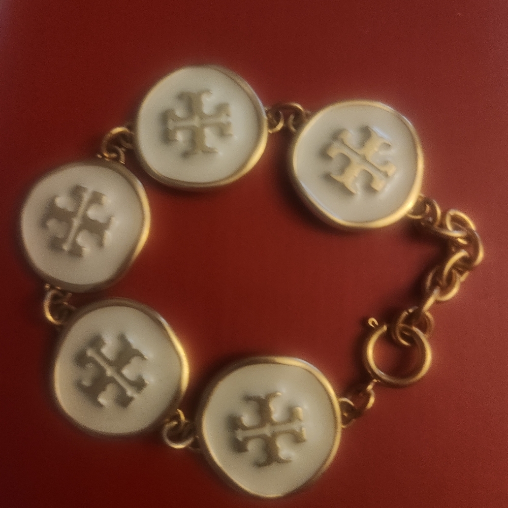 Gold and White Bracelet